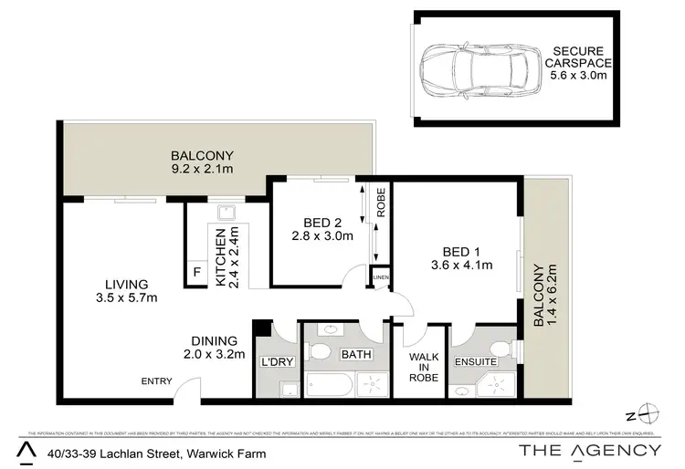 Floorplan of Homely apartment listing, 40/33-39 Lachlan Street, Warwick Farm NSW 2170