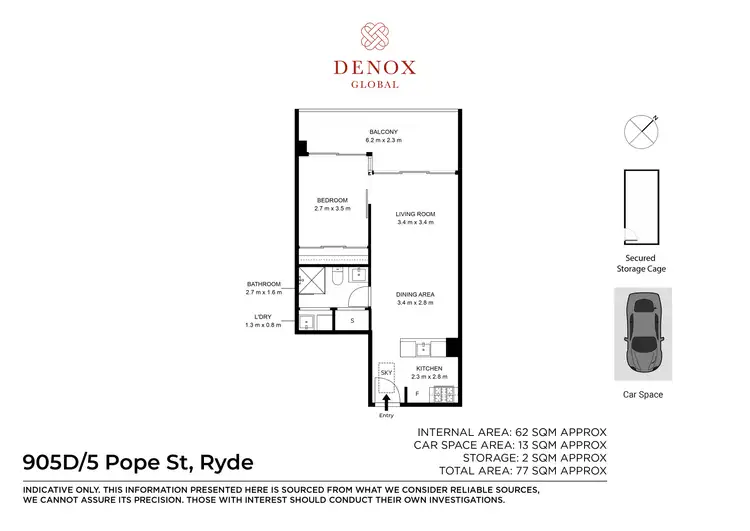 Floorplan of Homely apartment listing, 905D/5 Pope Street, Ryde NSW 2112