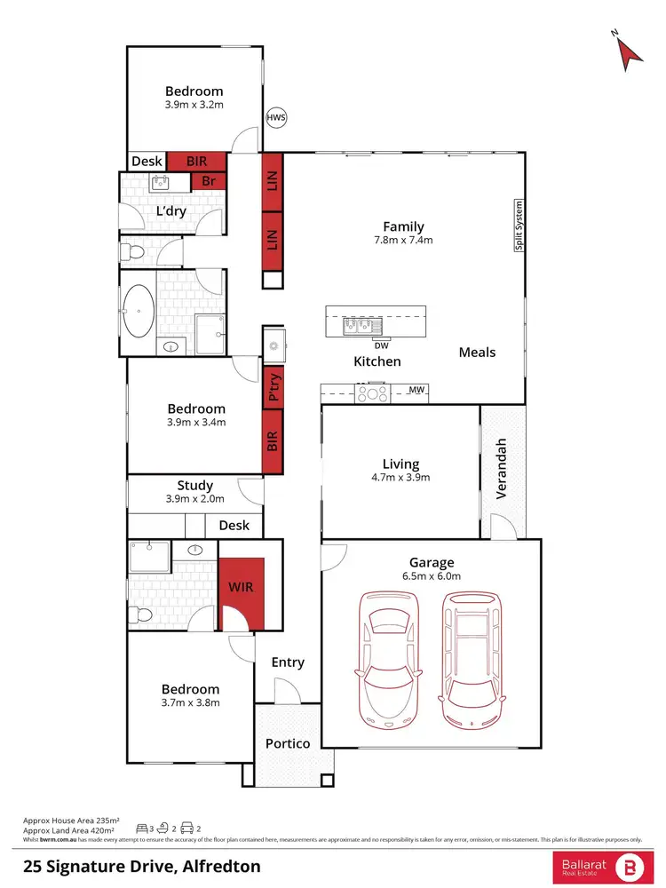 Floorplan of Homely house listing, 25 Signature Drive, Alfredton VIC 3350