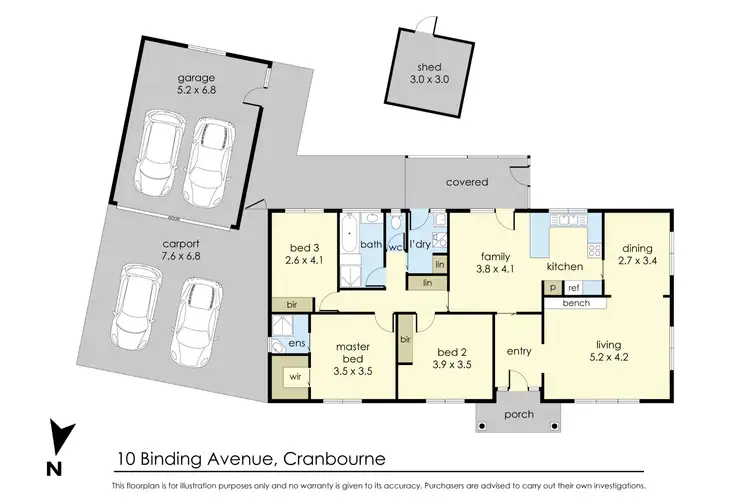 Floorplan of Homely house listing, 10 Binding Avenue, Cranbourne VIC 3977
