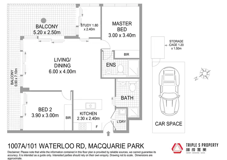 Floorplan of Homely apartment listing, 1007A/101 Waterloo Road, Macquarie Park NSW 2113