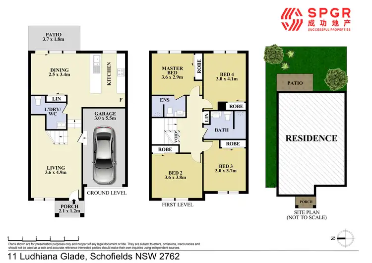 Floorplan of Homely townhouse listing, 11 Ludhiana Glade, Schofields NSW 2762