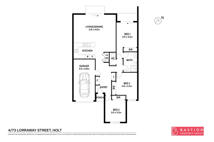 Floorplan of Homely unit listing, 4/73 Lorraway Street, Holt ACT 2615