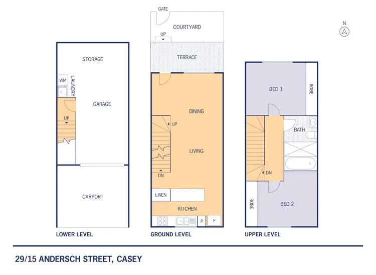 Floorplan of Homely townhouse listing, 29/15 Andersch Street, Casey ACT 2913