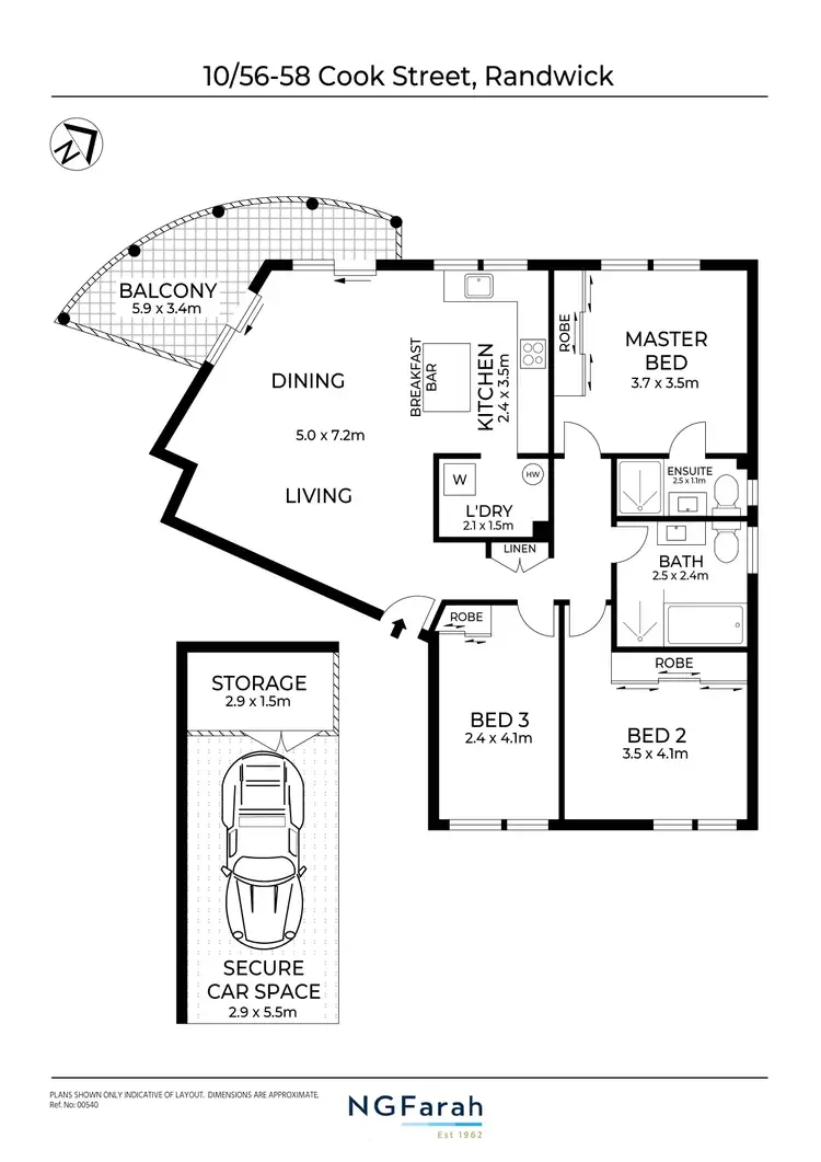 Floorplan of Homely apartment listing, 10/56-58 Cook Street, Randwick NSW 2031