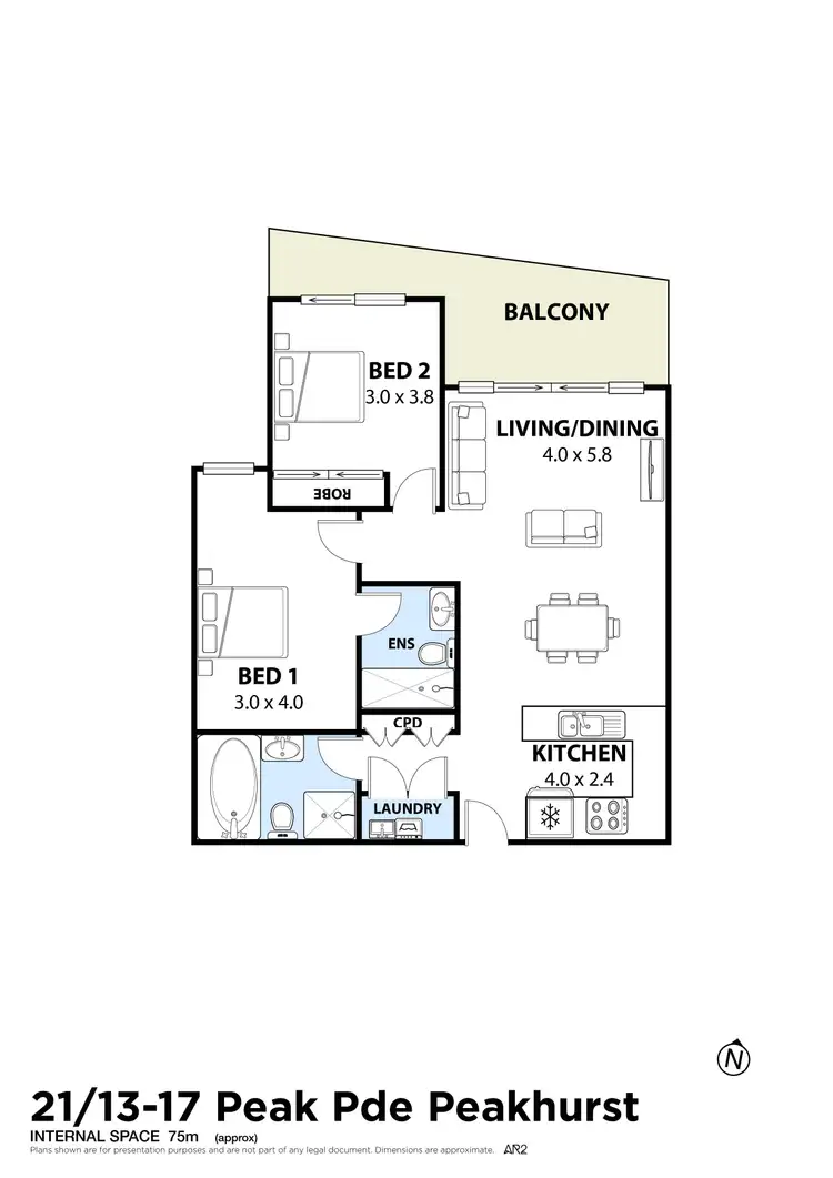 Floorplan of Homely unit listing, 21/13-17 Peake Parade, Peakhurst NSW 2210