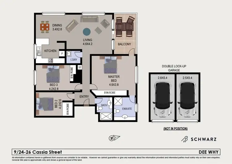 Floorplan of Homely unit listing, 9/24-26 Cassia Street, Dee Why NSW 2099