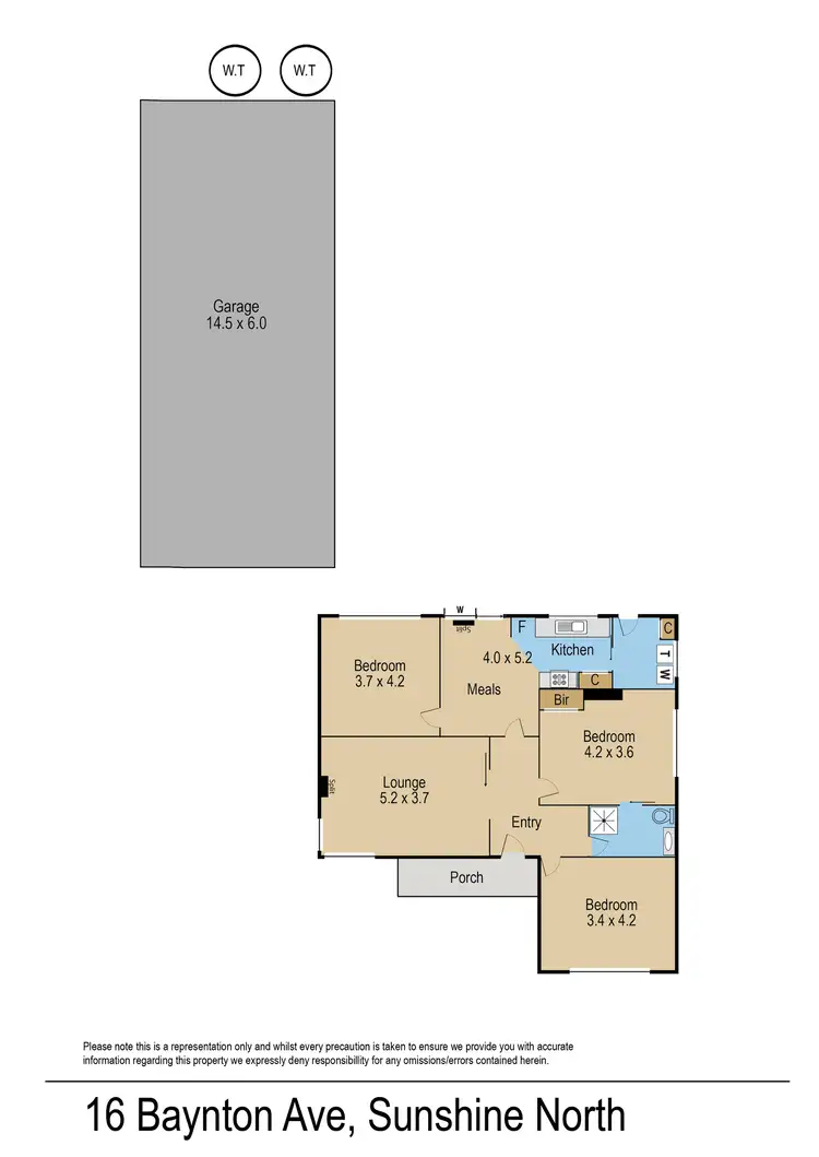 Floorplan of Homely house listing, 16 Baynton Avenue, Sunshine North VIC 3020