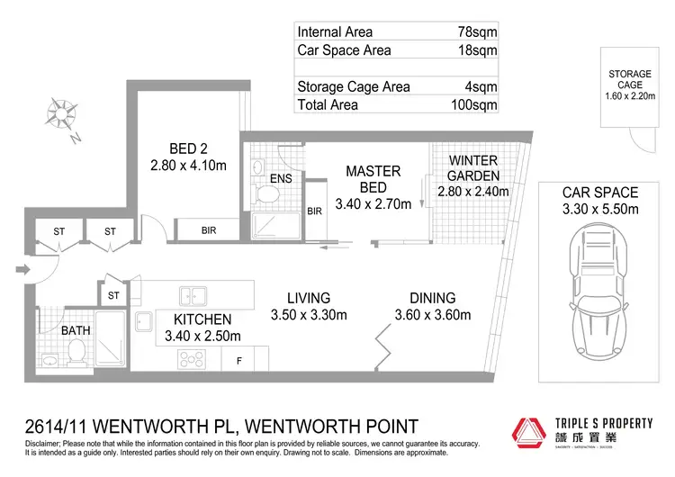 Floorplan of Homely apartment listing, 2514/11 Wentworth Place, Wentworth Point NSW 2127