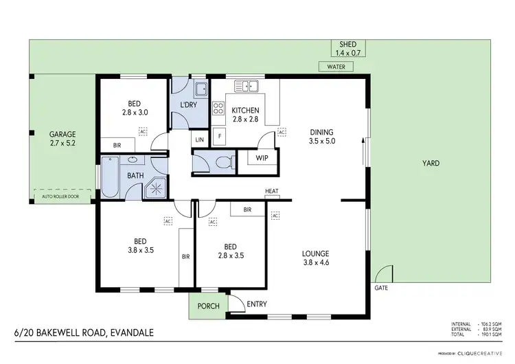 Floorplan of Homely unit listing, 6/20-22 Bakewell Road, Evandale SA 5069