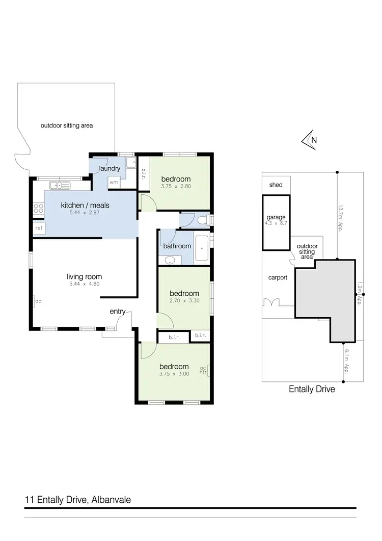 Floorplan of Homely house listing, 11 Entally Drive, Albanvale VIC 3021