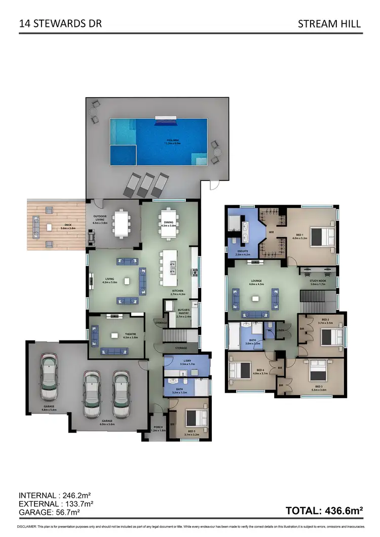 Floorplan of Homely house listing, 14 Stewards Drive, Kembla Grange NSW 2526