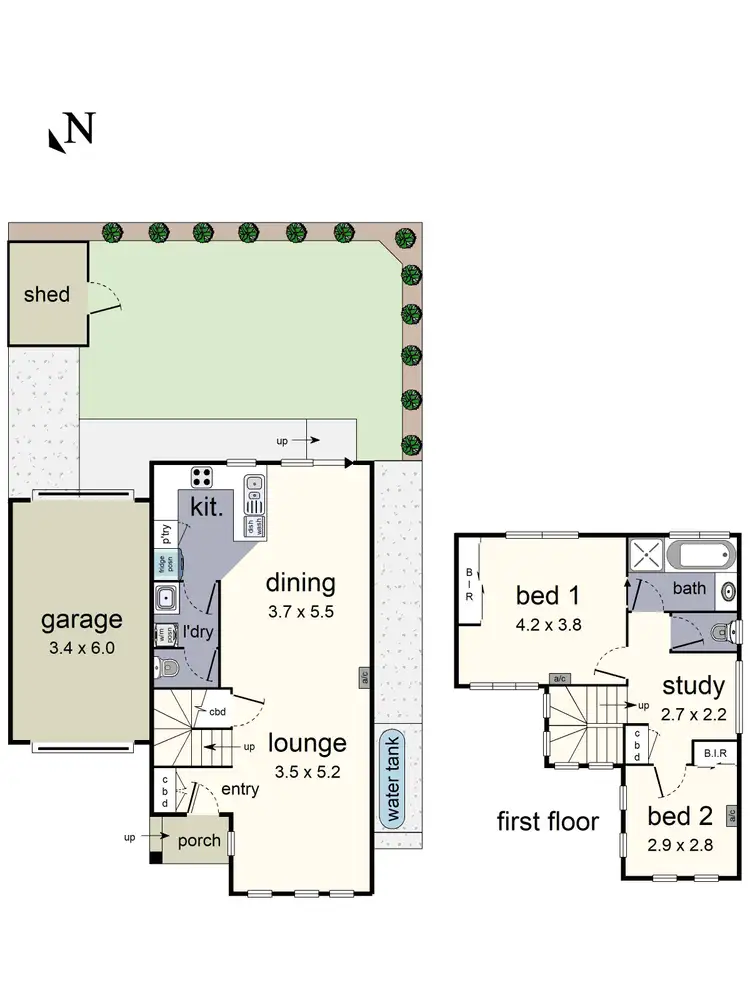 Floorplan of Homely townhouse listing, 13/320 Canterbury Road, Bayswater North VIC 3153