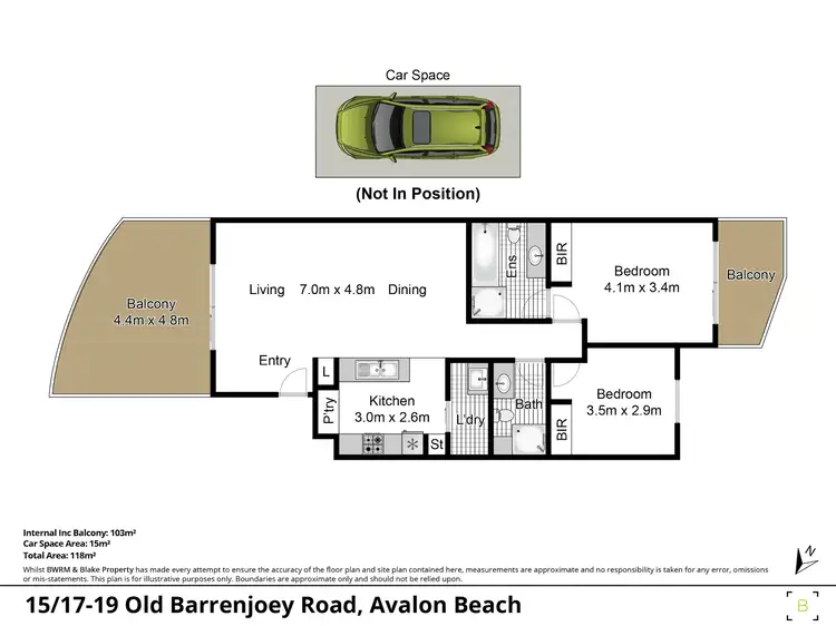 Floorplan of Homely unit listing, 15/17-19 Old Barrenjoey Road, Avalon Beach NSW 2107