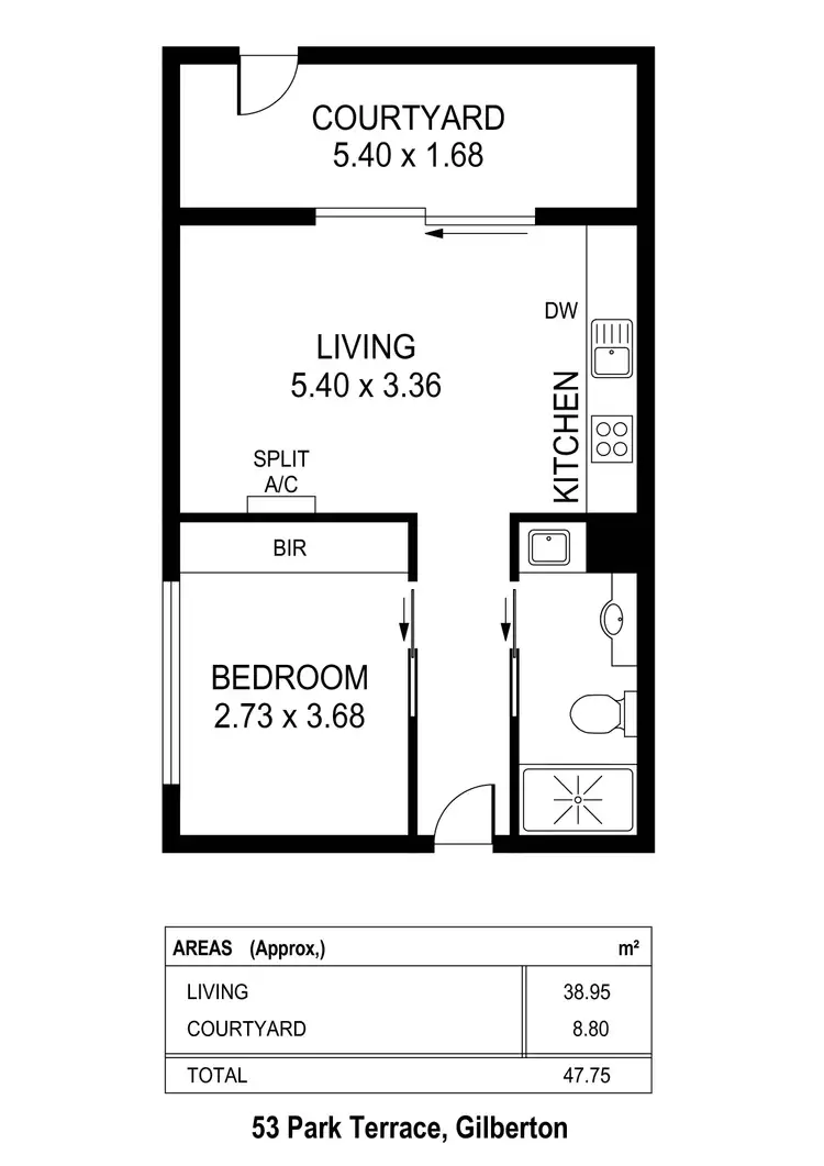 Floorplan of Homely apartment listing, 53 Park Terrace, Gilberton SA 5081