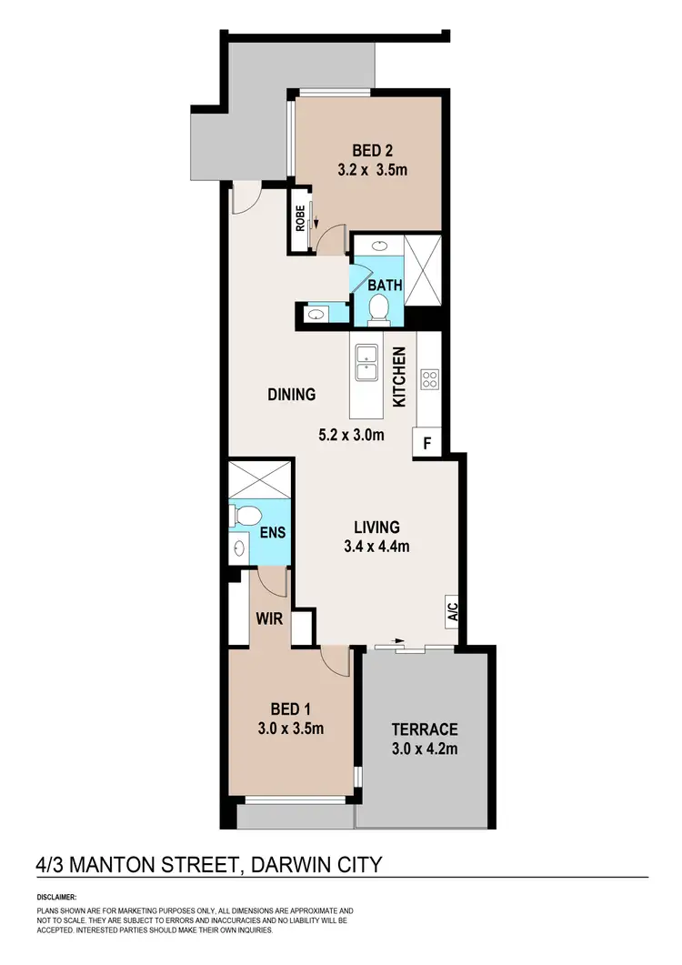 Floorplan of Homely apartment listing, 4/3 Manton Street, Darwin City NT 800