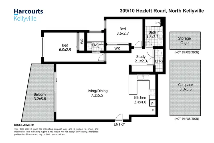 Floorplan of Homely apartment listing, 309/10 Hezlett Road, North Kellyville NSW 2155