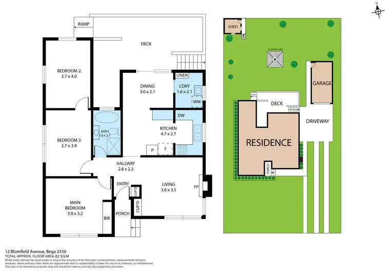 Floorplan of Homely house listing, 12 Blomfield Avenue, Bega NSW 2550