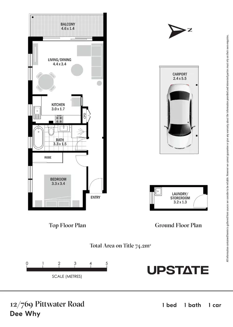 Floorplan of Homely unit listing, 12/769 Pittwater Road, Dee Why NSW 2099