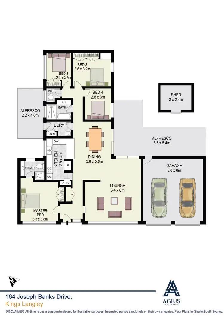 Floorplan of Homely house listing, 164 Joseph Banks Drive, Kings Langley NSW 2147