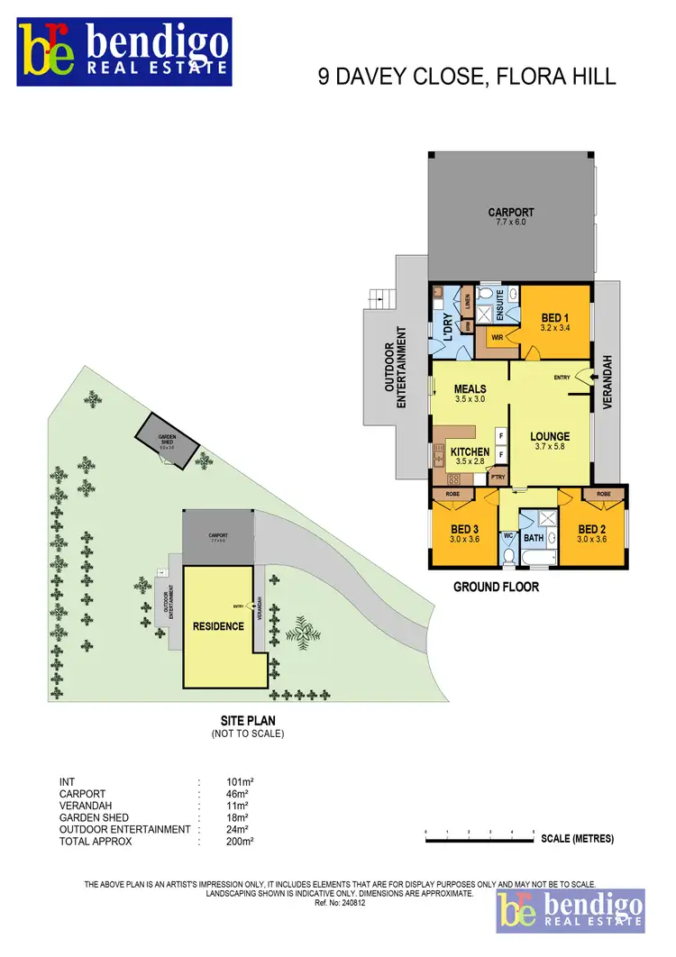 Floorplan of Homely house listing, 9 Davey Close, Flora Hill VIC 3550
