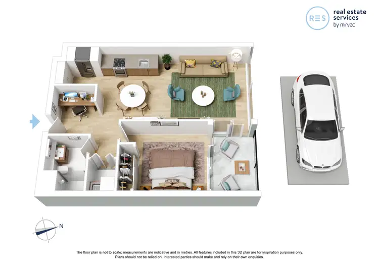 Floorplan of Homely apartment listing, 509/81 South Wharf Drive, Docklands VIC 3008