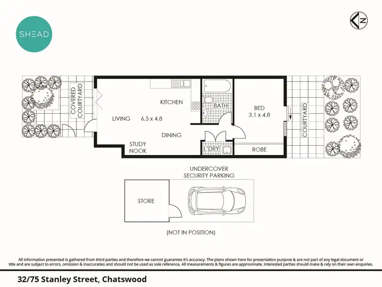 Floorplan of Homely apartment listing, 32/75 Stanley Street, Chatswood NSW 2067