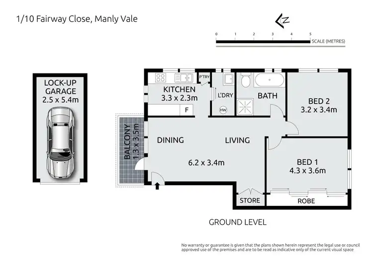 Floorplan of Homely apartment listing, 1/10 Fairway Close, Manly Vale NSW 2093