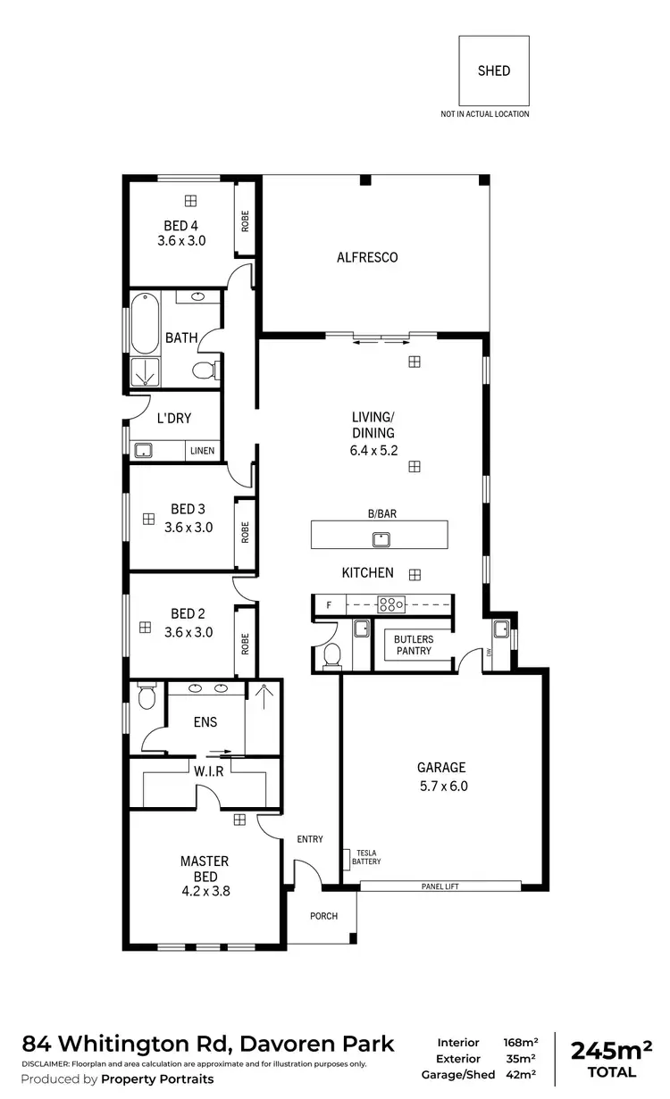 Floorplan of Homely house listing, 84 Whitington Road, Davoren Park SA 5113