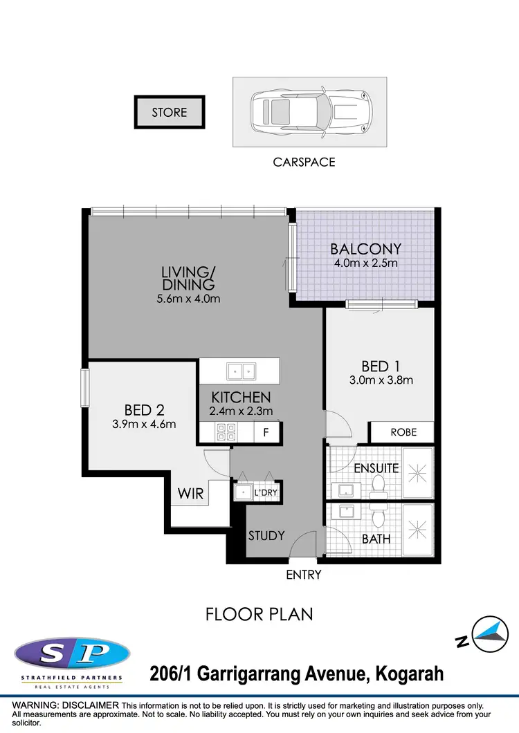 Floorplan of Homely apartment listing, 206/1 Garrigarrang Avenue, Kogarah NSW 2217