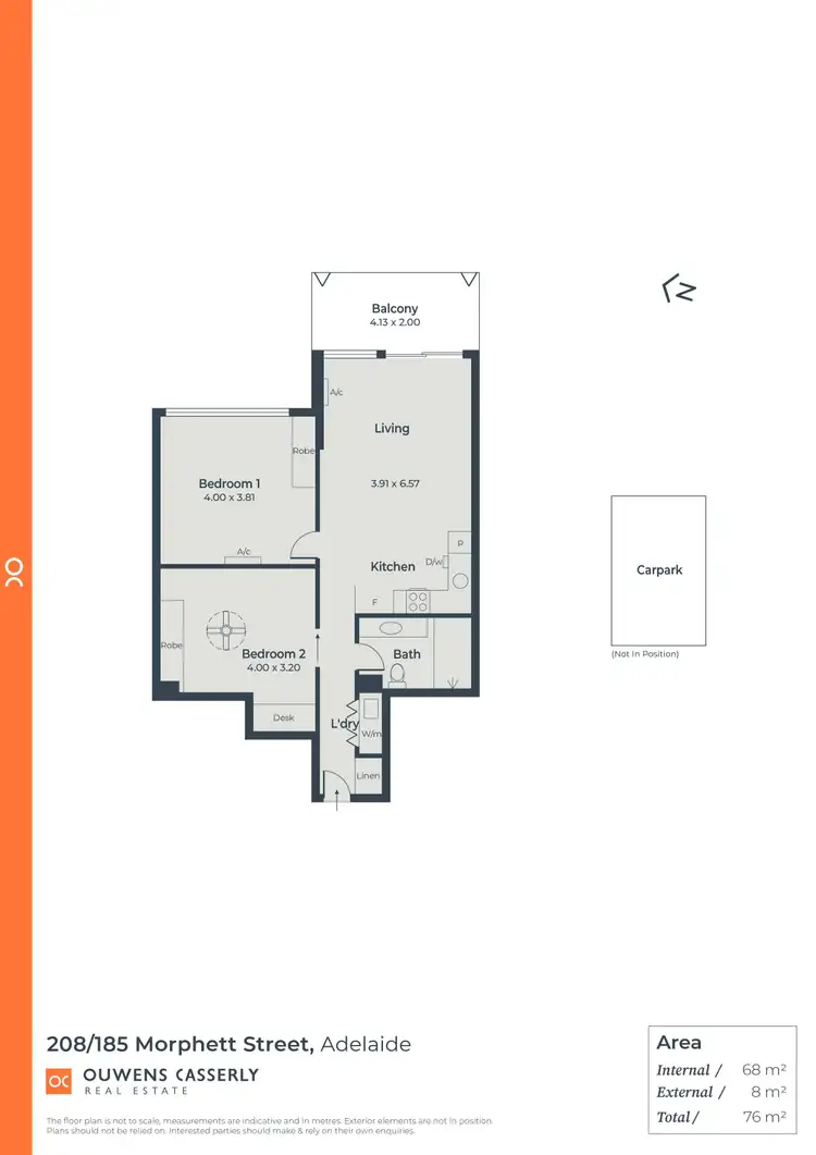 Floorplan of Homely apartment listing, 208/185 Morphett Street, Adelaide SA 5000
