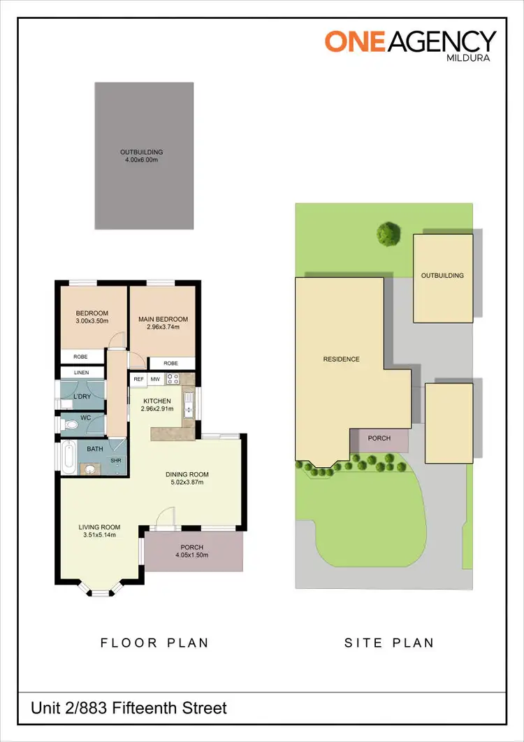 Floorplan of Homely unit listing, 2/883-885 Fifteenth Street, Mildura VIC 3500