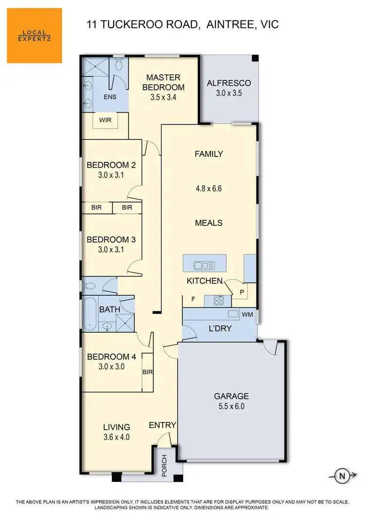 Floorplan of Homely house listing, 11 Tuckeroo Road, Aintree VIC 3336
