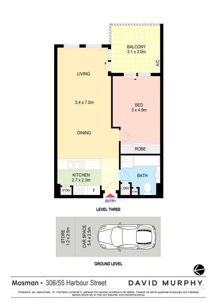 Floorplan of Homely apartment listing, 306/55 Harbour Street, Mosman NSW 2088