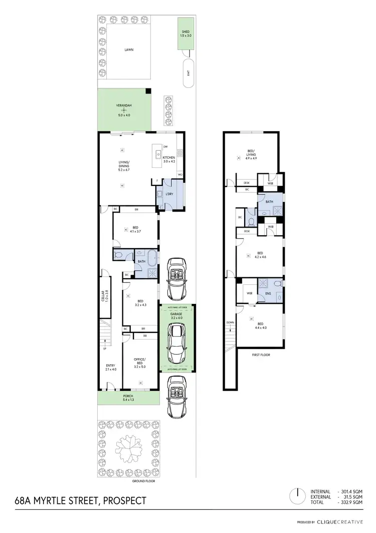 Floorplan of Homely house listing, 68A Myrtle Street, Prospect SA 5082