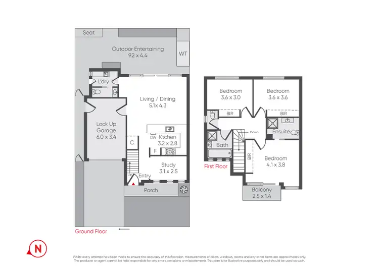 Floorplan of Homely townhouse listing, 64a Third Avenue, Altona North VIC 3025