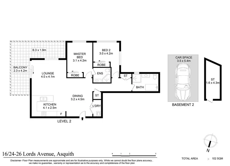 Floorplan of Homely unit listing, 16/24-26 Lords Avenue, Asquith NSW 2077