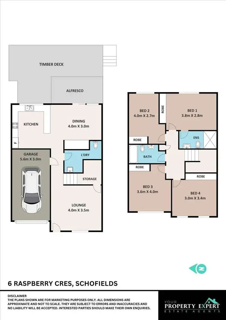 Floorplan of Homely townhouse listing, 6 Raspberry Crescent, Schofields NSW 2762