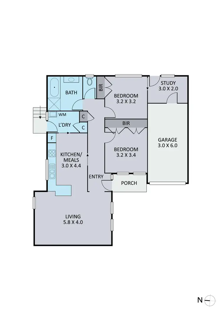 Floorplan of Homely unit listing, 4/23 Pitt Street, Ringwood VIC 3134