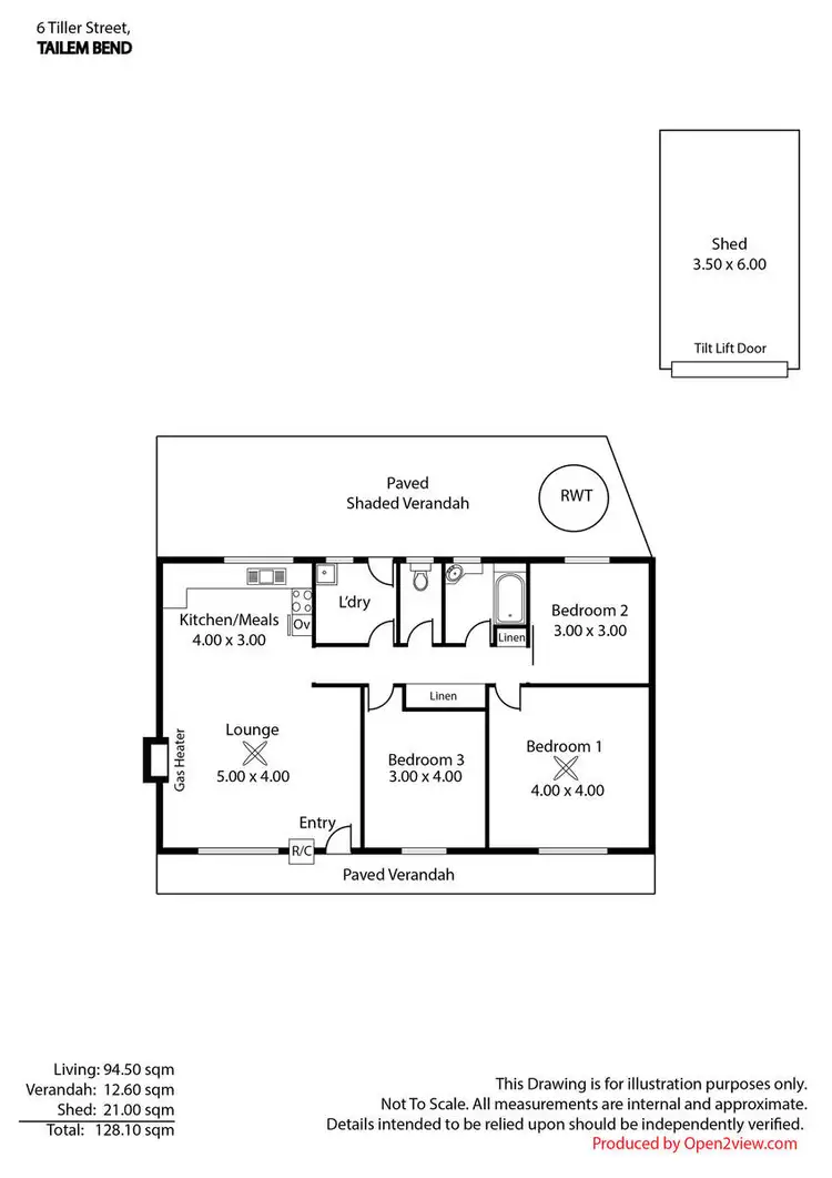 Floorplan of Homely house listing, 6 Tiller Street, Tailem Bend SA 5260
