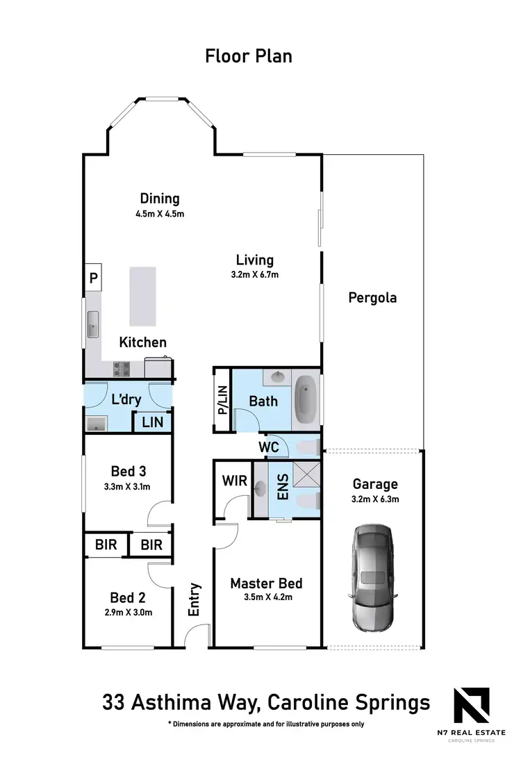 Floorplan of Homely house listing, 33 Asthima Way, Caroline Springs VIC 3023