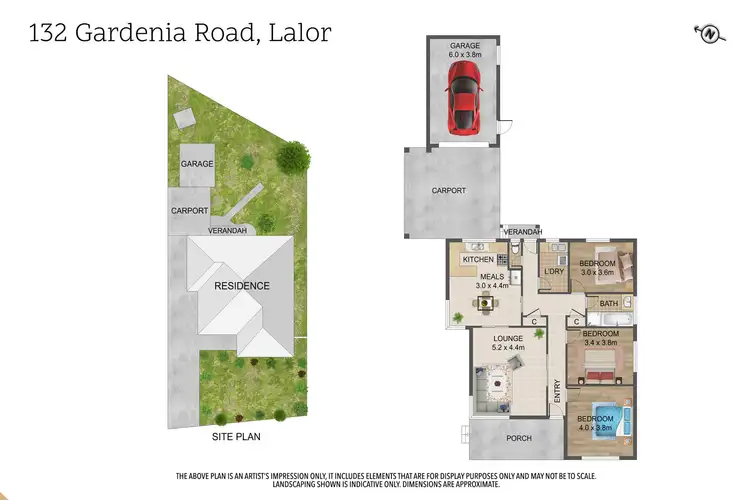 Floorplan of Homely house listing, 132 Gardenia Road, Lalor VIC 3075