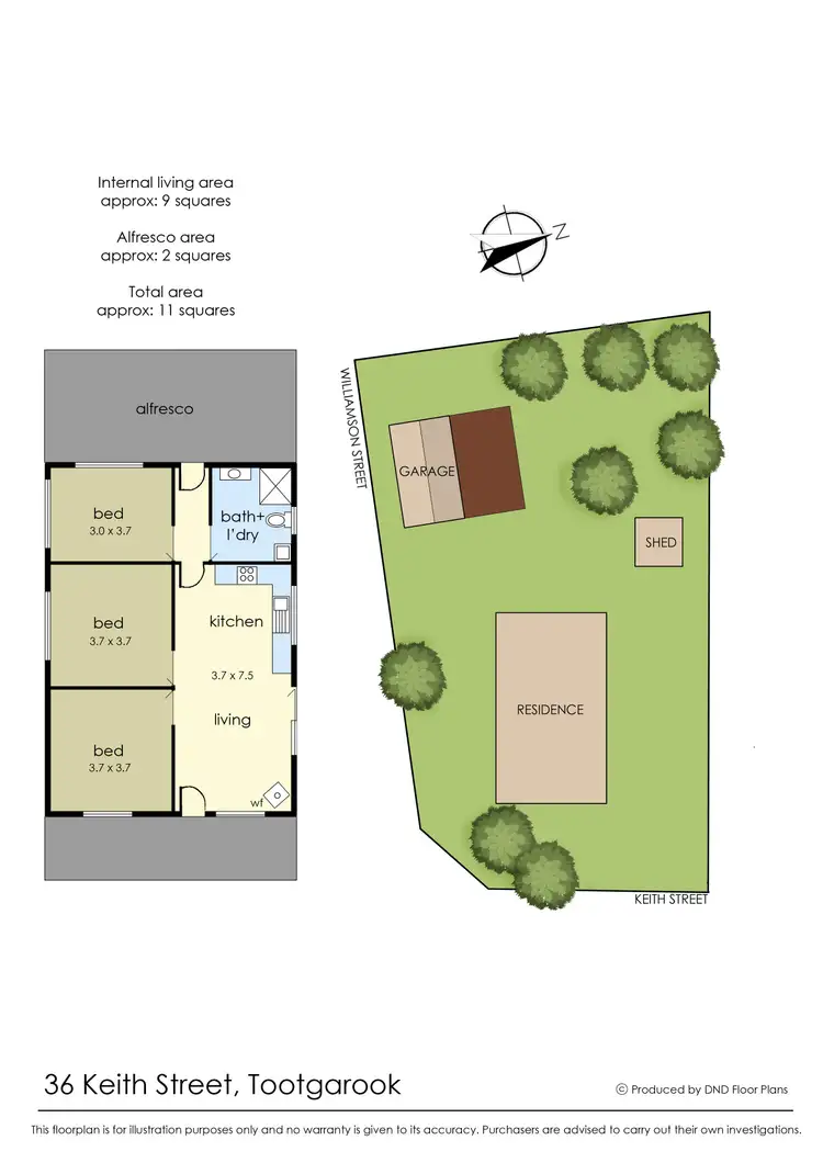 Floorplan of Homely house listing, 36 Keith Street, Tootgarook VIC 3941