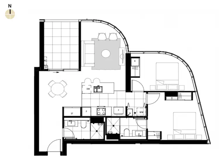 Floorplan of Homely apartment listing, 2106/3 Grazier Lane, Belconnen ACT 2617