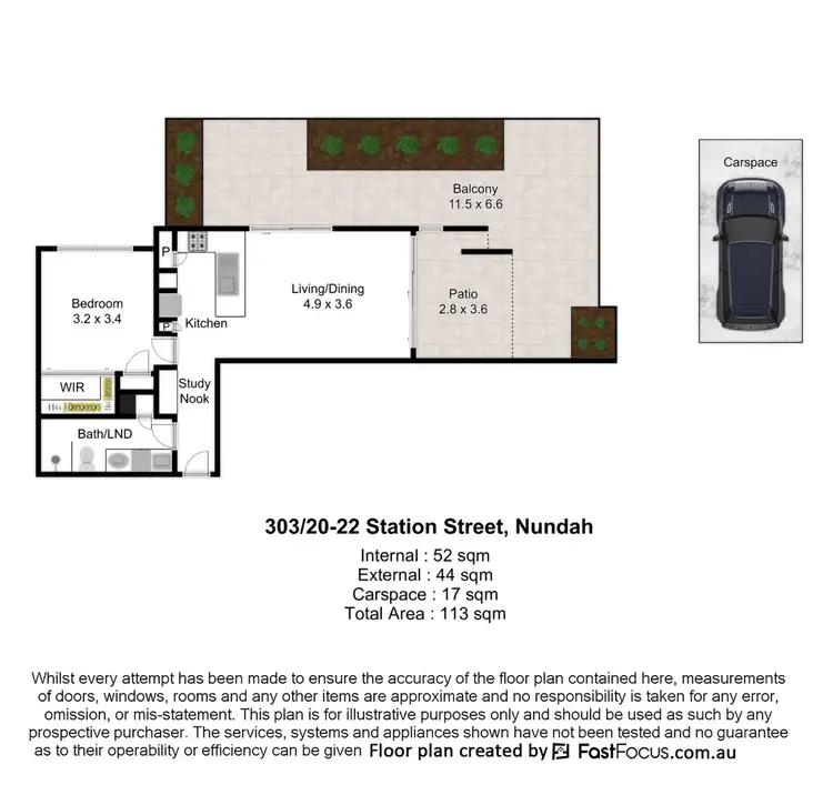Floorplan of Homely apartment listing, 303/22 Station Street, Nundah QLD 4012