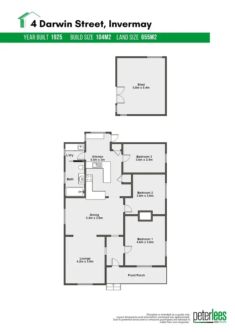 Floorplan of Homely house listing, 4 Darwin Street, Invermay TAS 7248