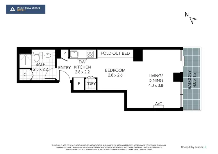 Floorplan of Homely apartment listing, 2608/350 William Street, Melbourne VIC 3000