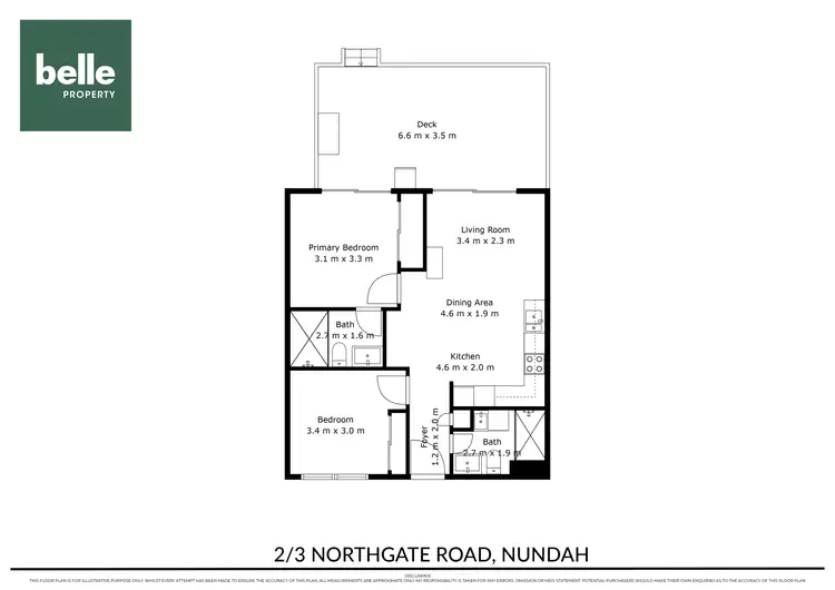 Floorplan of Homely apartment listing, 2/3 Northgate Road, Nundah QLD 4012