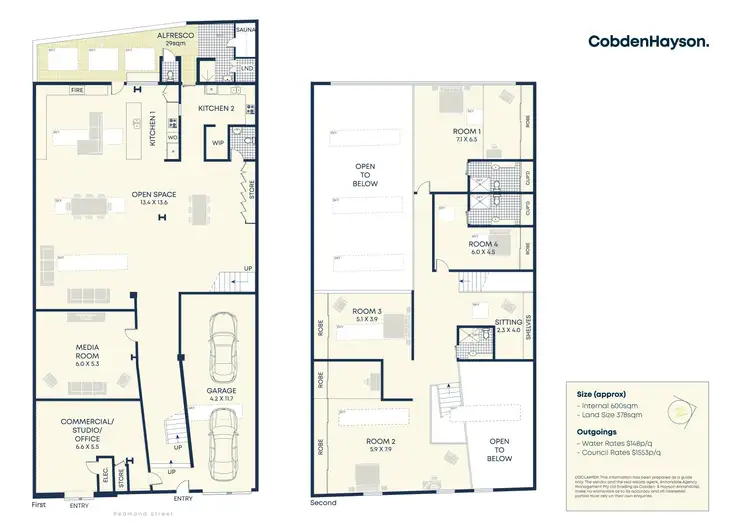 Floorplan of Homely house listing, 6-8 Redmond Street, Leichhardt NSW 2040