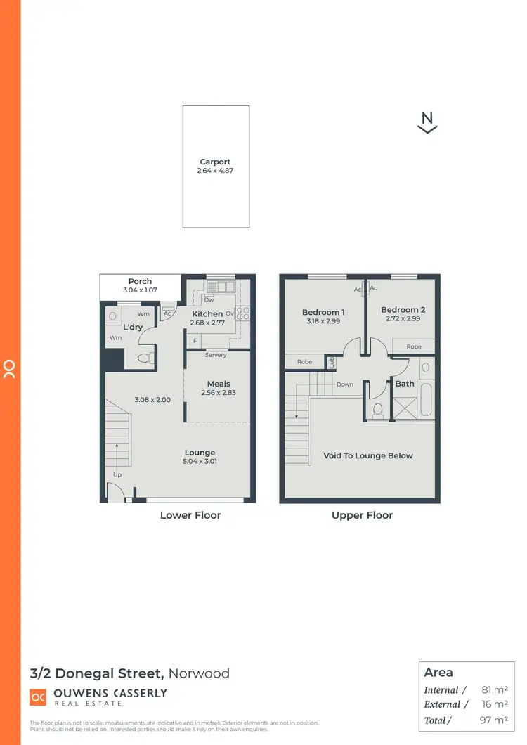 Floorplan of Homely townhouse listing, 3/2 Donegal Street, Norwood SA 5067